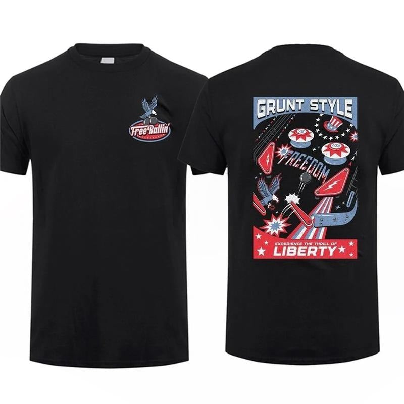 [Sale Up To 60%] Grunt Style Free Ballin' T-shirt Unisex Short Sleeve Casual 100% Cotton Top Menswear Tactical Gear...