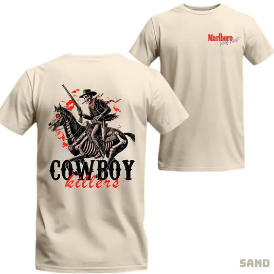 [Sale Up To 60%] Marlboro Wild West Cowboy Killer Tshirt - Cowboys Outfits Men - Graphic Tees Crewneck Shortsleeve Casual Streetwear Top