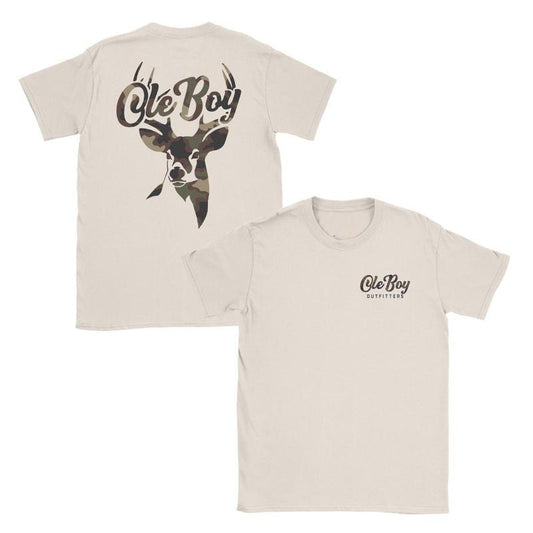 [Sale Up To 60%] Ole Boy Camo Deer Hunting T-Shirt - Classic Fit, Soft Cotton, Perfect for Hunters & Outdoor Enthusiasts, Great Hunting Gift Menswear Crewneck Tropical Man Top