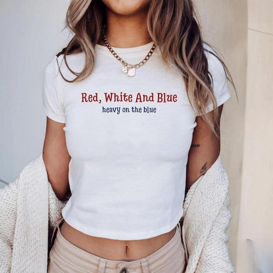 [Sale up to 30%] Liberal 4th of July 90s Style Baby Tee, Progressive 4th of July, Anti Fourth of July y2k Baby Tee...