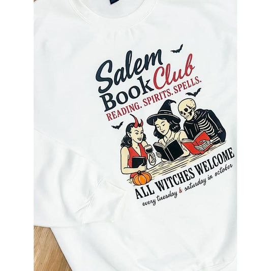 Salem Book Club Graphic Top