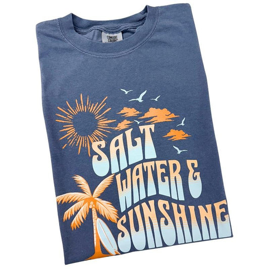 Salt Water & Sunshine Comfort Colors T-Shirt 'NLB' Hoodie, Sweatshirt | InkThreadWorks.com