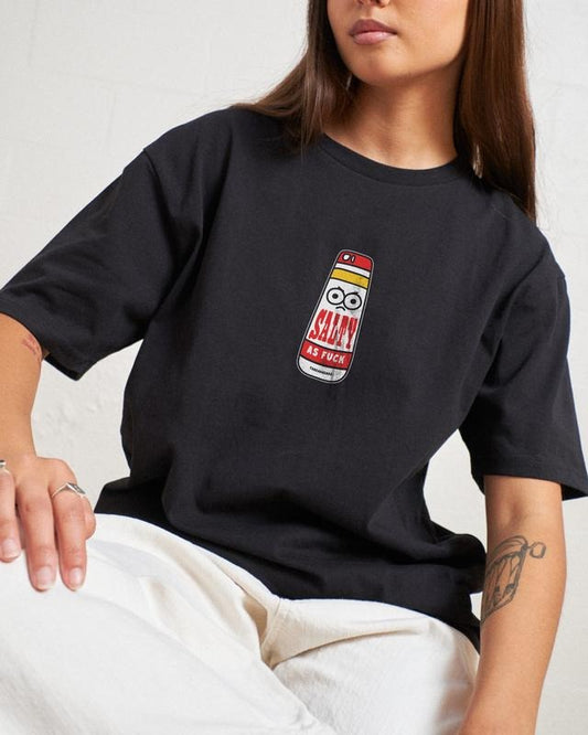 Salty AF Tee, Unisex Retro Cartoon Aesthetic T Shirts, Men Summer Fashion Cotton, Cotton Menswear, S to 3XL Hoodie,...