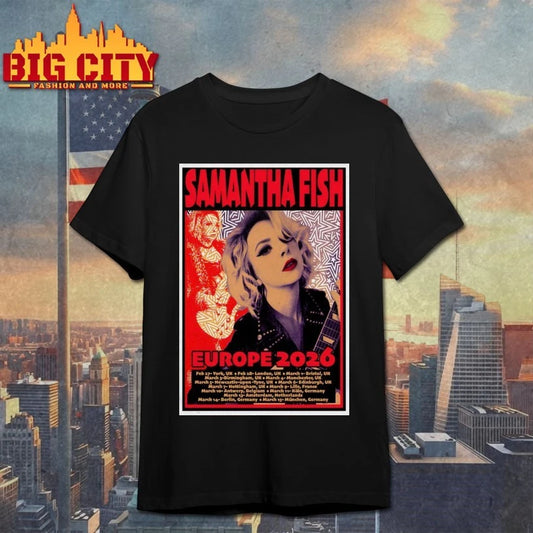 Samantha Fish 2026 Europe Tour Poster t-shirt