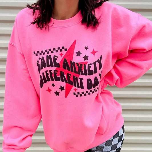 Same Anxiety Graphic Pullover