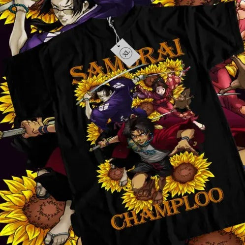 Samurai Champloo T-Shirt Manga Anime Walk Mugen Jin Fuu Kasumi Shirt All Size