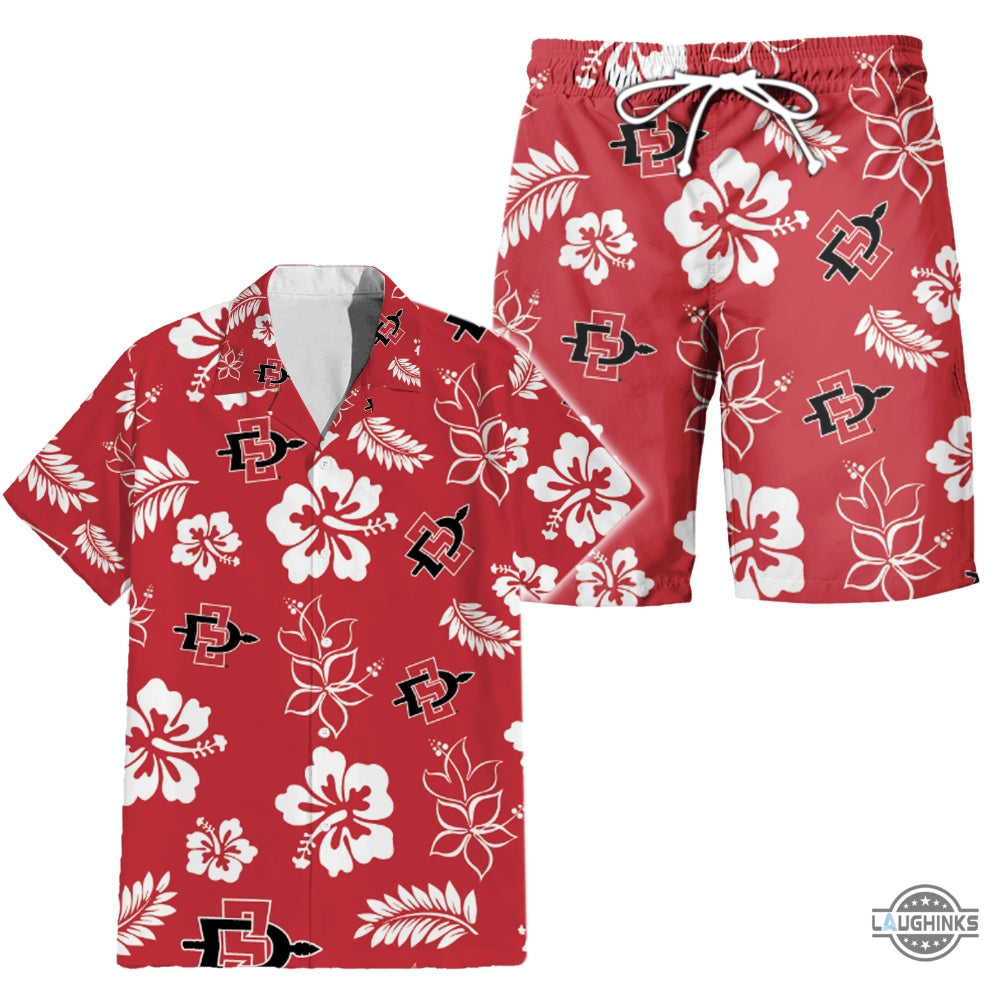 San Diego State Aztecs Hawaiian Shirt And Shorts Giveaway 2024 Sdsu Football Aloha Shirts