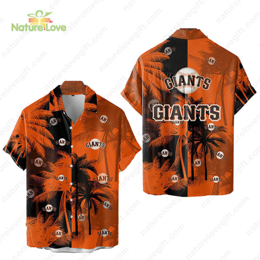 San Francisco Giants Tropical Palm Trees MLB Hawaiian Shirt