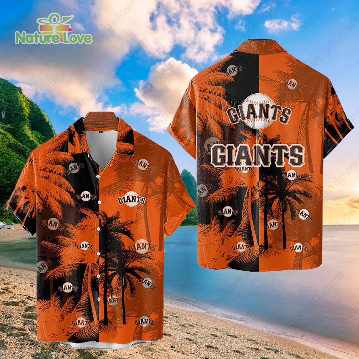 San Francisco Giants Tropical Palm Trees MLB Hawaiian Shirt