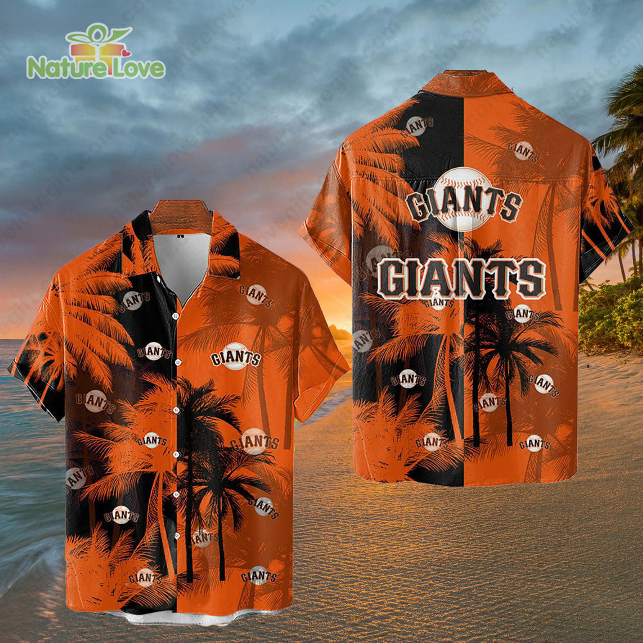 San Francisco Giants Tropical Palm Trees MLB Hawaiian Shirt
