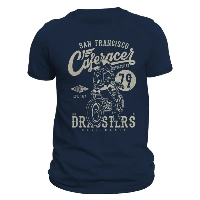 San Fransisco Cafe Racer 79 Motorcycle Men's T-Shirt Hoodie, Sweatshirt | InkThreadWorks.com