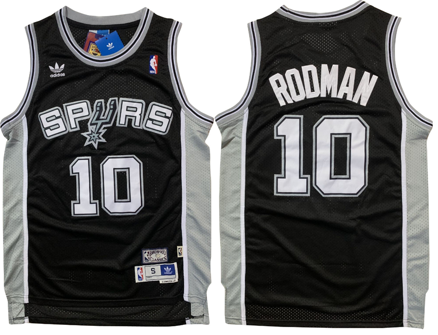 San Antonio Spurs #10 DeMar DeRozan Spurs 10 # Rodman Black Premium Mesh Jersey