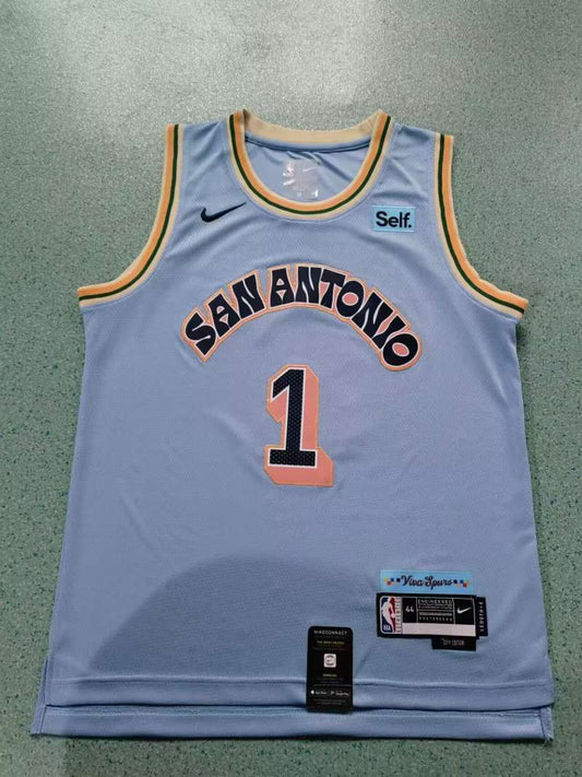 San Antonio Spurs #1 Victor Wembanyama New Season Spurs 1 City Style 2