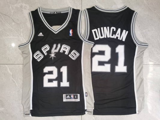 San Antonio Spurs #21 Tim Duncan Spurs 21 Black