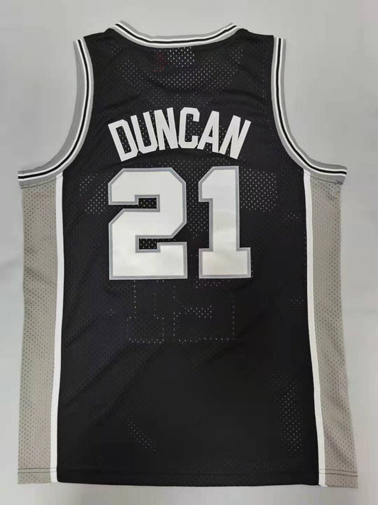 San Antonio Spurs #21 Tim Duncan Spurs 21# Retro - Black Style 1