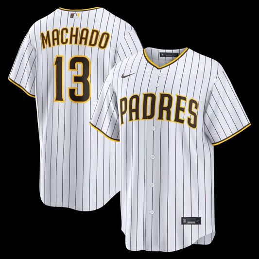 San Diego Padres #13 Manny Machado Home Replica Player Jersey - White