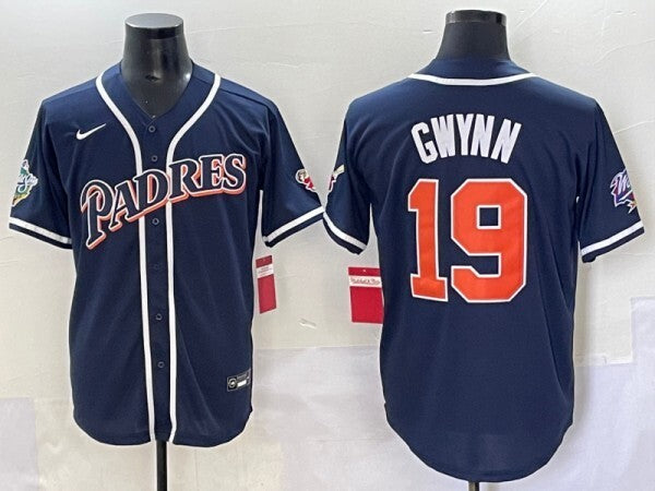 San Diego Padres #19 Tony Gwynn Padres Retro Adult Style 5