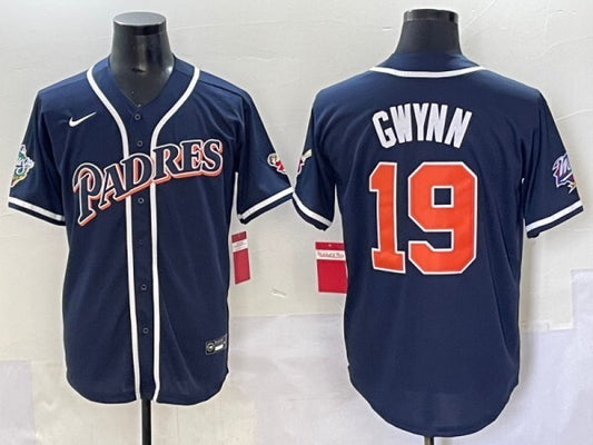 San Diego Padres #19 Tony Gwynn Padres Retro Adult Style 5