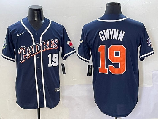San Diego Padres #19 Tony Gwynn Padres Retro Adult Style 6
