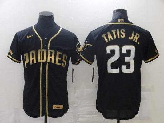 San Diego Padres #23 Fernando Tatis Jr New Black Gold Edition Elite Adult 233