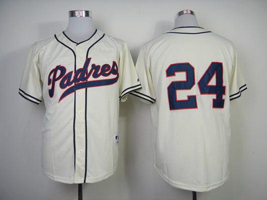 San Diego Padres #24 Authentic Cameron Maybin 1948 Turn Back The Clock Jersey