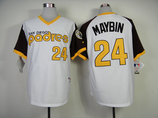 San Diego Padres #24 Authentic Cameron Maybin 1978 Turn Back The Clock Jersey