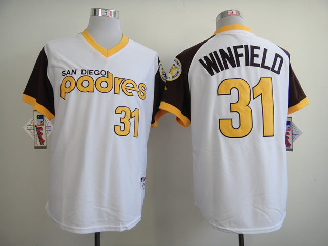 San Diego Padres #31 Padres 31# White 1978 Inverted Retro Player