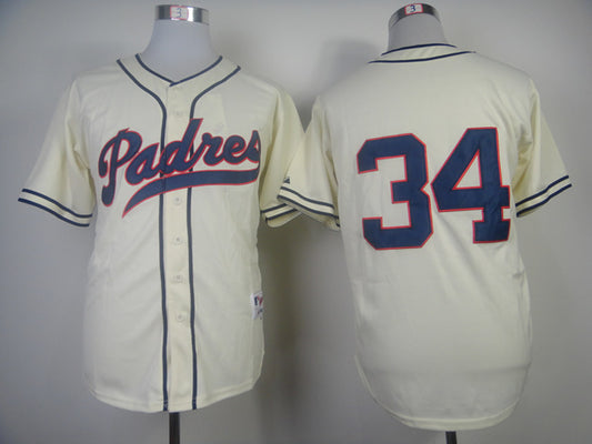 San Diego Padres #34 Padres 34# 1948 Off-White Inverted Edition