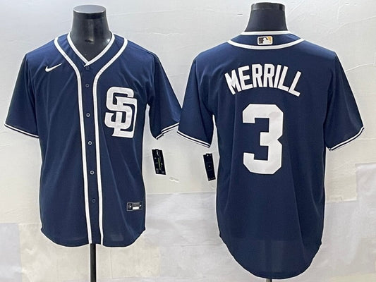 San Diego Padres #3 Jackson Merrill Padres Adult Style 4