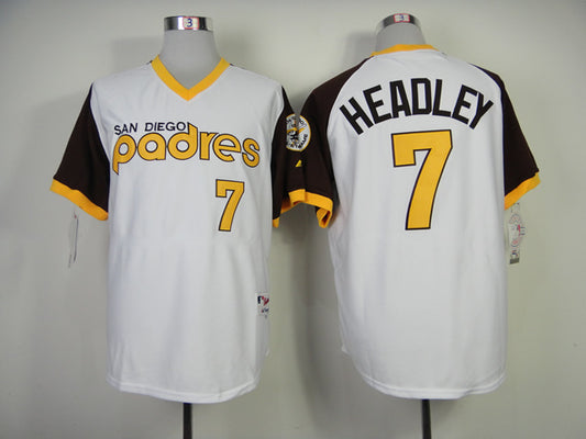 San Diego Padres #7 Authentic Chase Headley 1978 Turn Back The Clock Jersey