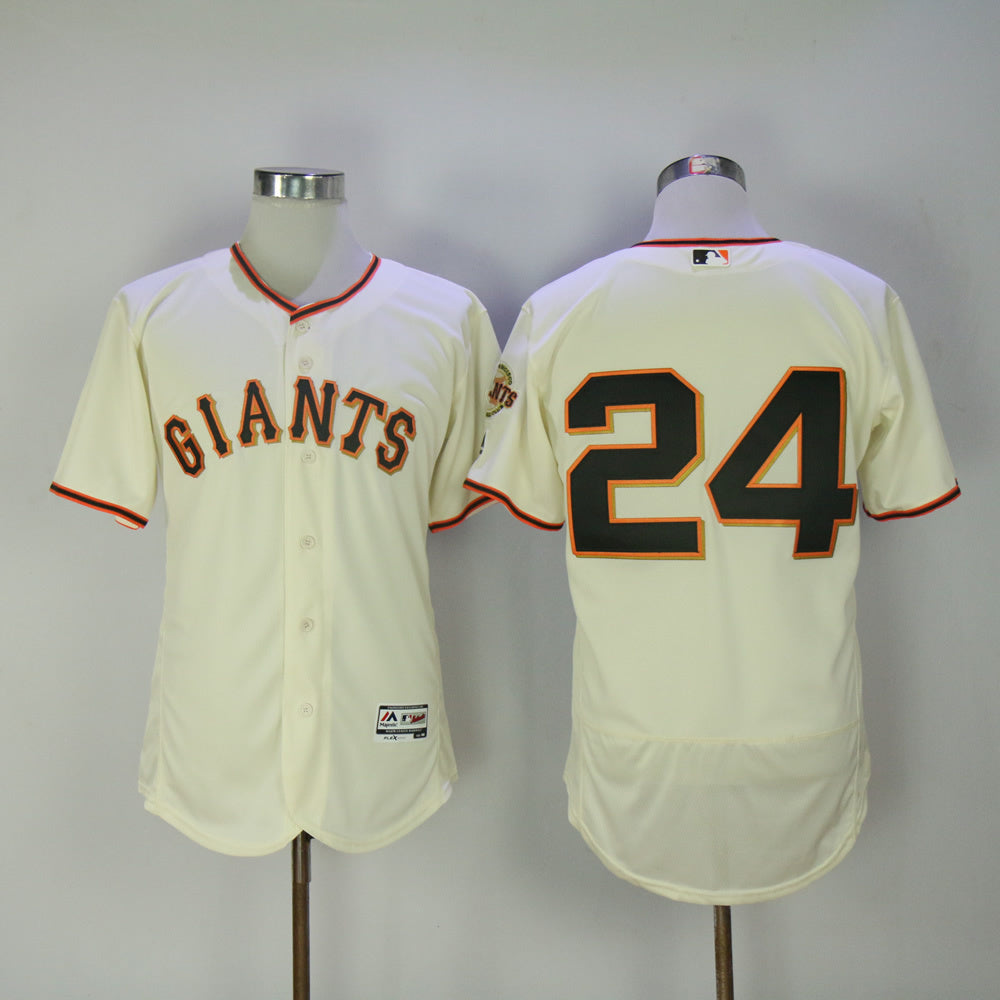 San Francisco Giants #24 Willie Mays Giants 24 Off-White Elite Style 1