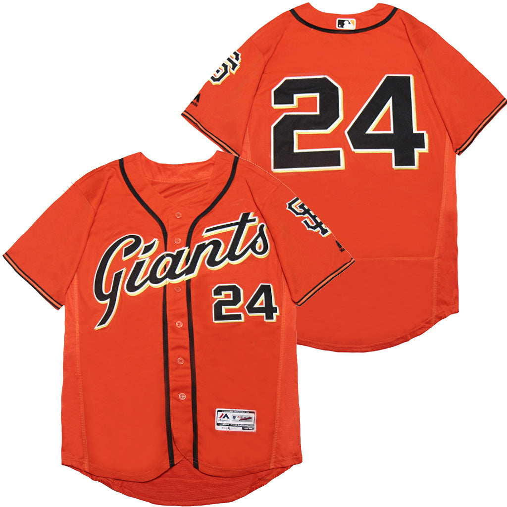San Francisco Giants #24 Willie Mays Giants 24 Orange Elite Inverted