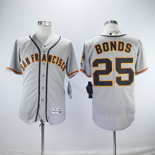 San Francisco Giants #25 Barry Bonds Giants 25 Gray Elite