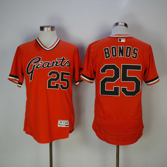 San Francisco Giants #25 Barry Bonds Giants 25 Orange Elite New