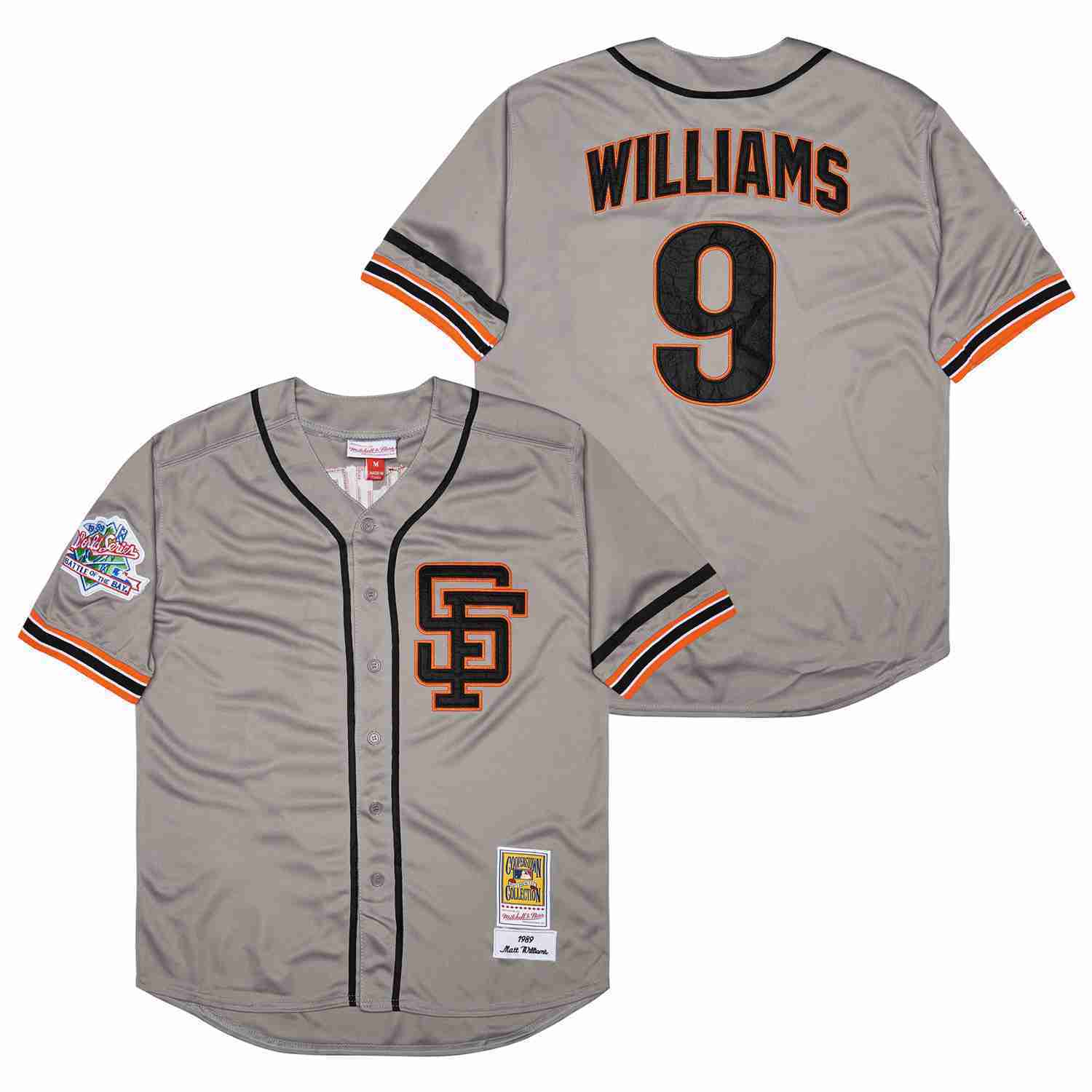 San Francisco Giants #9 Matt Williams Giants 9 Gray 1989 Retro