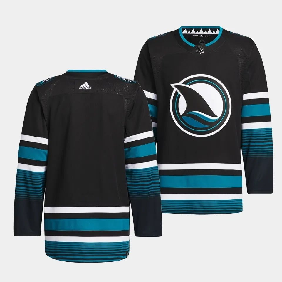 San Jose Sharks Blank 2023-24 Cali Fin 3rd Alternate Jersey Style 2