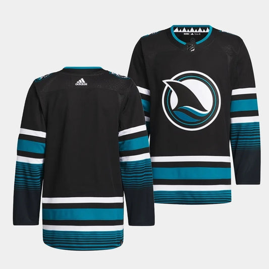 San Jose Sharks Blank 2023-24 Cali Fin 3rd Alternate Jersey Style 2