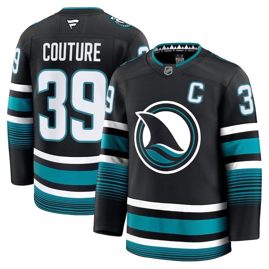 San Jose Sharks #39 Logan Couture Alternate Premium Jersey - Black