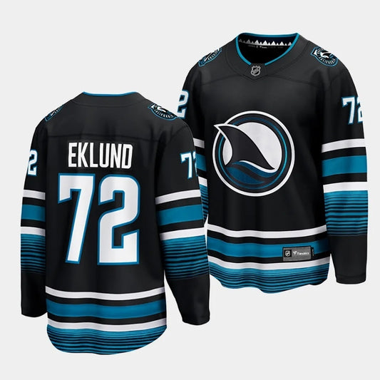 San Jose Sharks #72 William Eklund 2023-24 Cali Fin 3rd Alternate Jersey Style 1