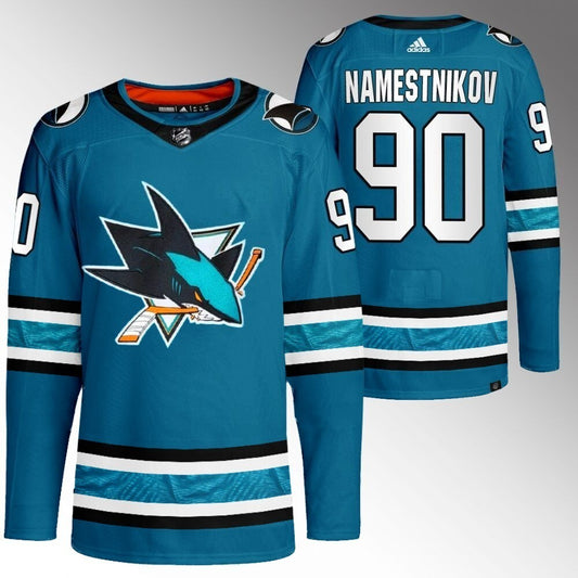 San Jose Sharks #90 Vladislav Namestnikov Teal Home Jersey