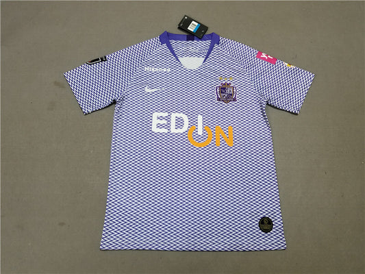 Sanfrecce Hiroshima away blue and white soccer jersey 19-20 season