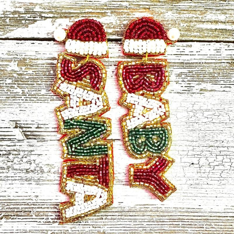 Santa Baby Beaded Earrings T-Shirts, Hoodie, Sweatshirt | InkThreadWorks.com