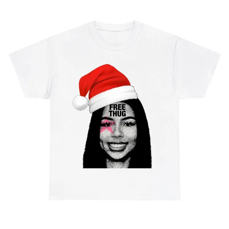 Santa Mariahhhh Pink Star T-Shirt Christmas Tee Hoodie, Sweatshirt | InkThreadWorks.com