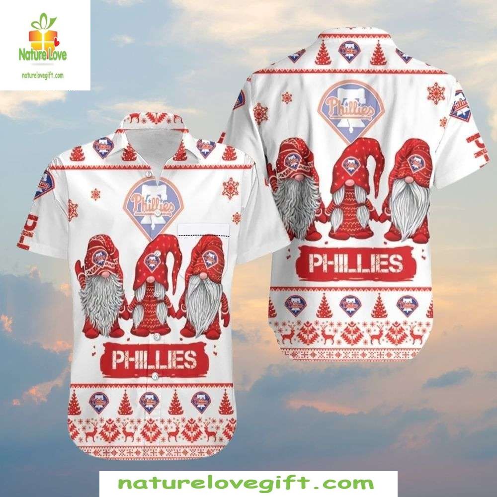 Philadelphia Phillies Christmas Hawaiian Shirt Santa Phillie Baseball Apparel