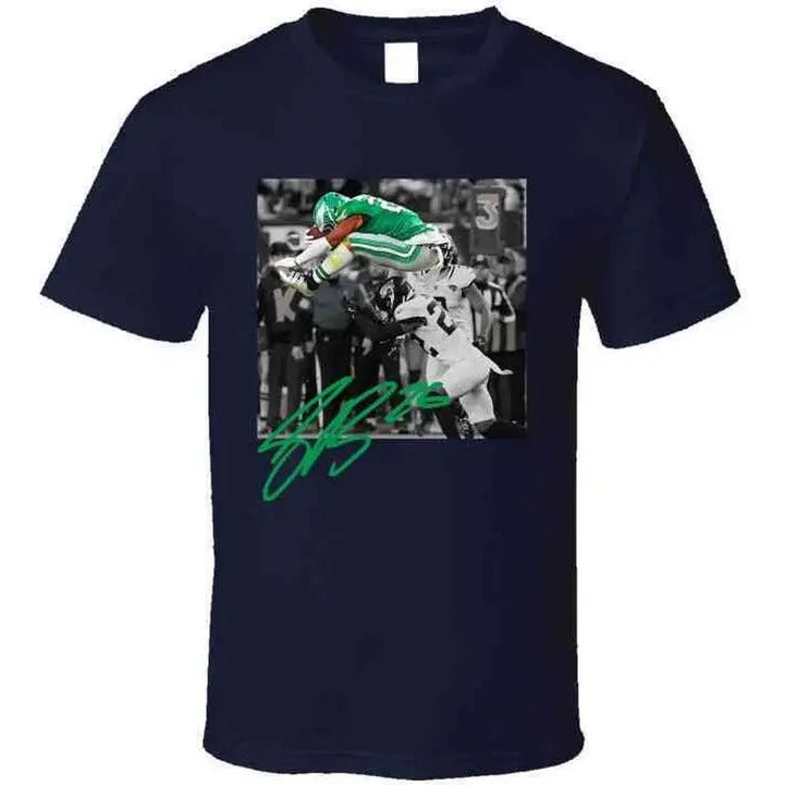 Saquon Barkley Backwards Hurdle Philadelphia Football Fan T Shirt Hoodie, Sweatshirt | InkThreadWorks.com