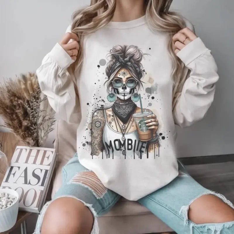 Sarcasm Funny Adult Mombie Girl Sweatshirt, Attitude Snarky Sarcastic Sayings Shirt, Full Sizes, Full Colors