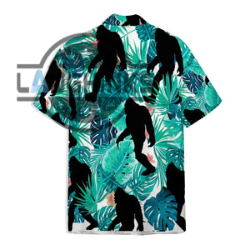 Sasquatch Hawaiian Shirt And Shorts Men Bigfoot Hawaiian Shirt Sale Sasquatch Button Up Shirt Funny Hawaiian Shirts Tropical Sasquatch