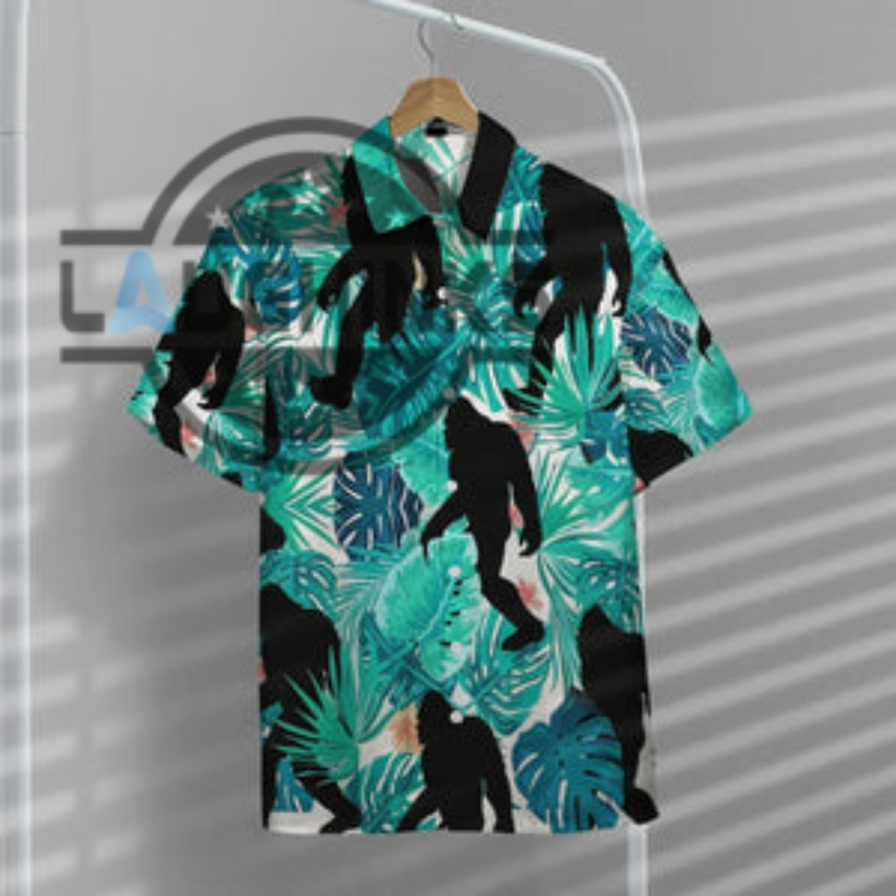 Sasquatch Hawaiian Shirt And Shorts Men Bigfoot Hawaiian Shirt Sale Sasquatch Button Up Shirt Funny Hawaiian Shirts Tropical Sasquatch