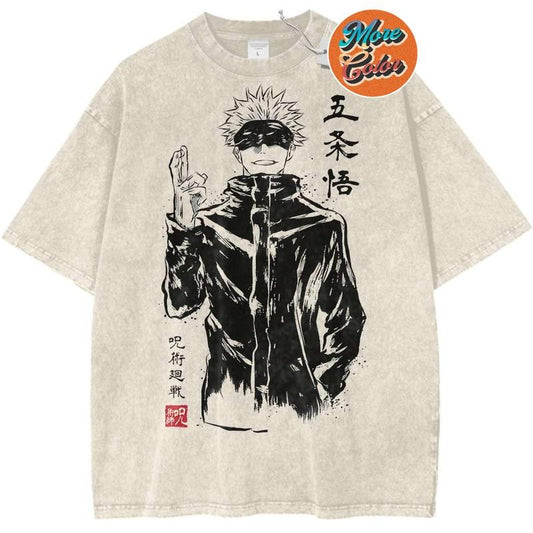 Satoru Gojo Shirt, Jujutsu Kaisen Anime Vintage Shirts, Cotton Unisex T-Shirt, Crew Neck, Size S- 3XL, Menswear Top, Womenswear Top Underwear Streetwear