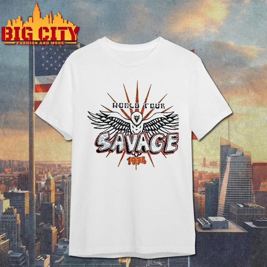 Savage World Tour 1974 Vintage Pink Logo Shirt